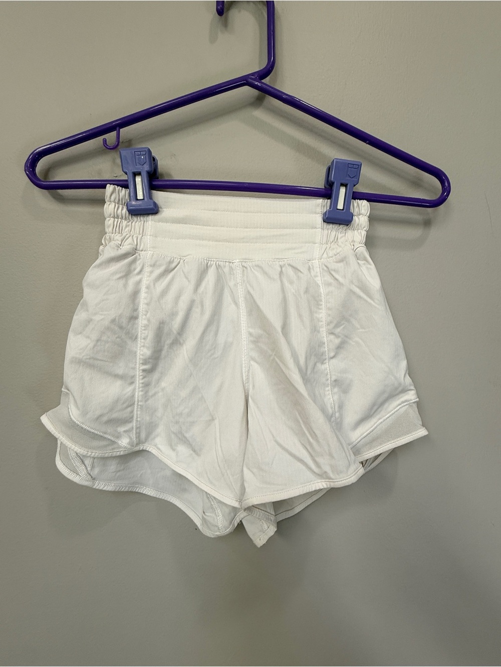 lululemon athletica White Women's Athletic Shorts with Elastic Waistband